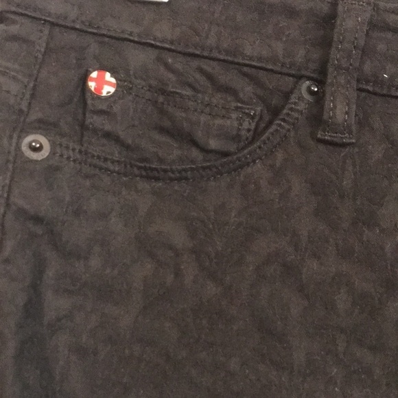 Hudson nico skinny subtle paisley print jeans black size 27 - Picture 3 of 11